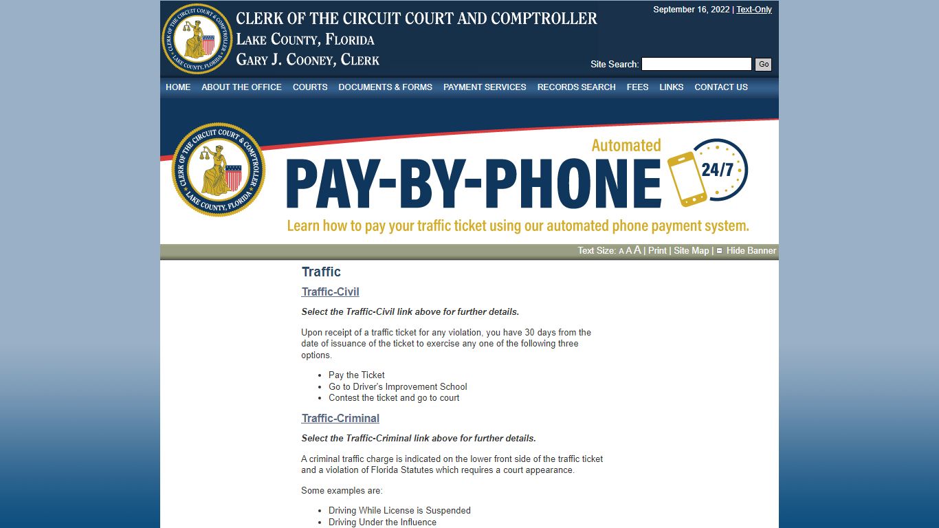 Traffic Citations - Lake County Clerk of Circuit & County Courts