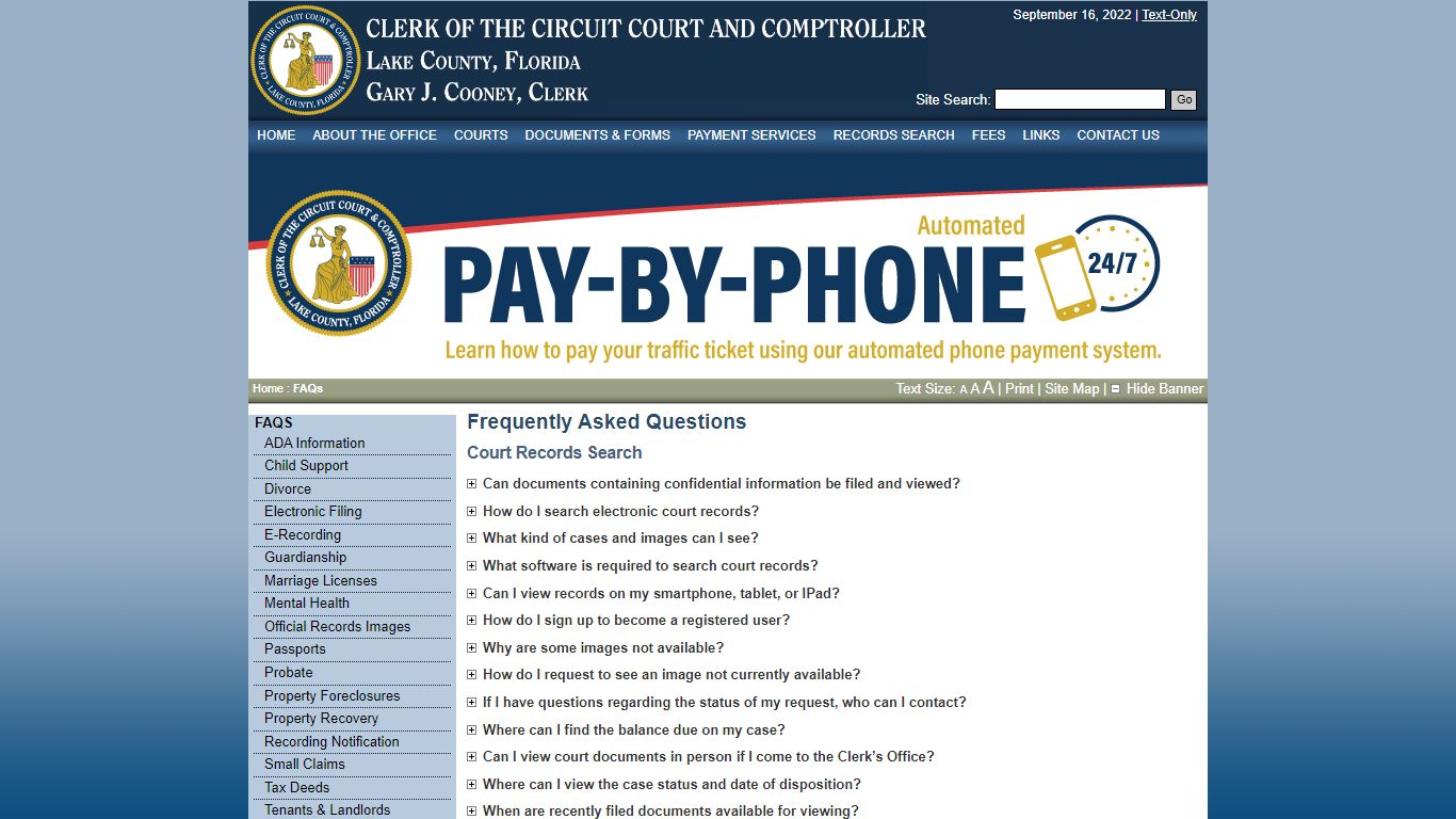 Frequently Asked Questions - Lake County Clerk of Circuit & County Courts